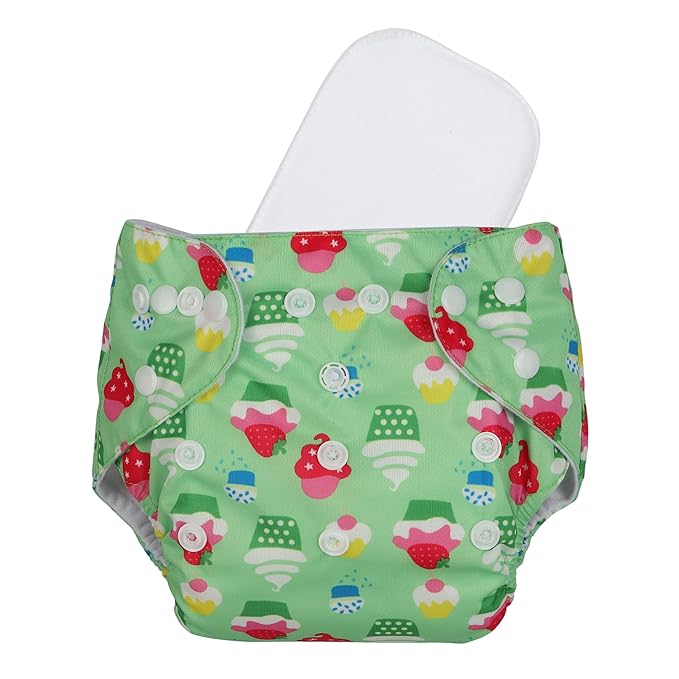 Free Size Bamboo Cotton Cuppy Cake Cloth Diaper With Insert