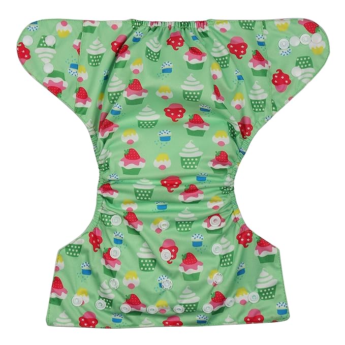 Free Size Bamboo Cotton Cuppy Cake Cloth Diaper With Insert