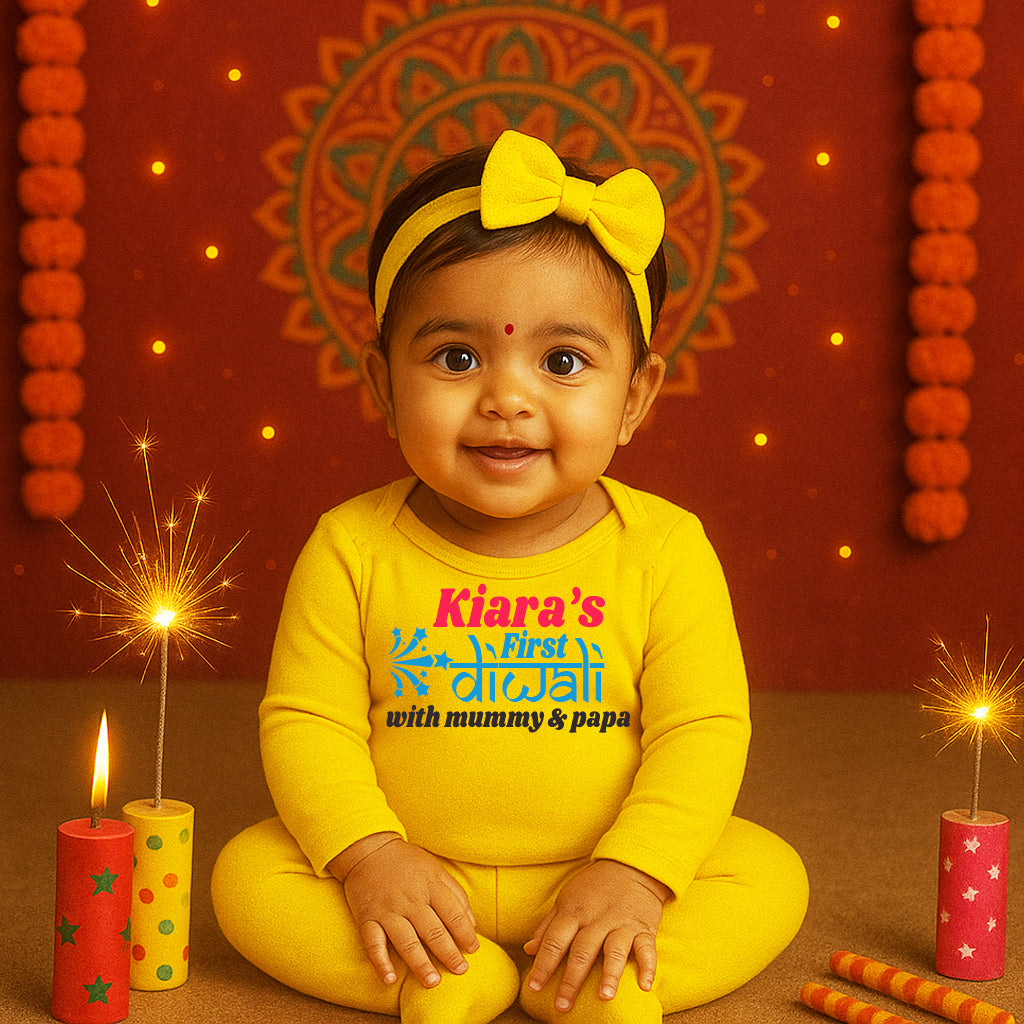 Custom Name First Diwali With Mummy & Papa