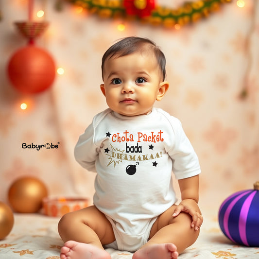 "Soft and comfortable baby cotton onesie with custom name."