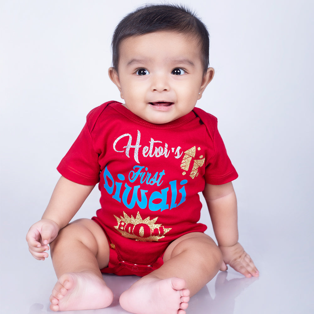"Soft and comfortable baby onesie with custom name."