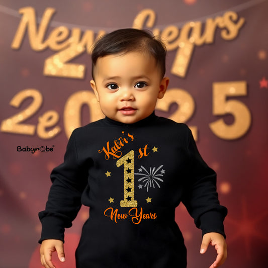 "Soft and comfortable baby jumpsuit with custom name."