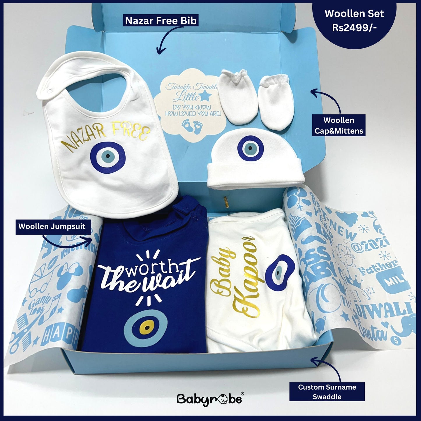 "Custom baby onesie with name and special design for gifts or photo shoots"