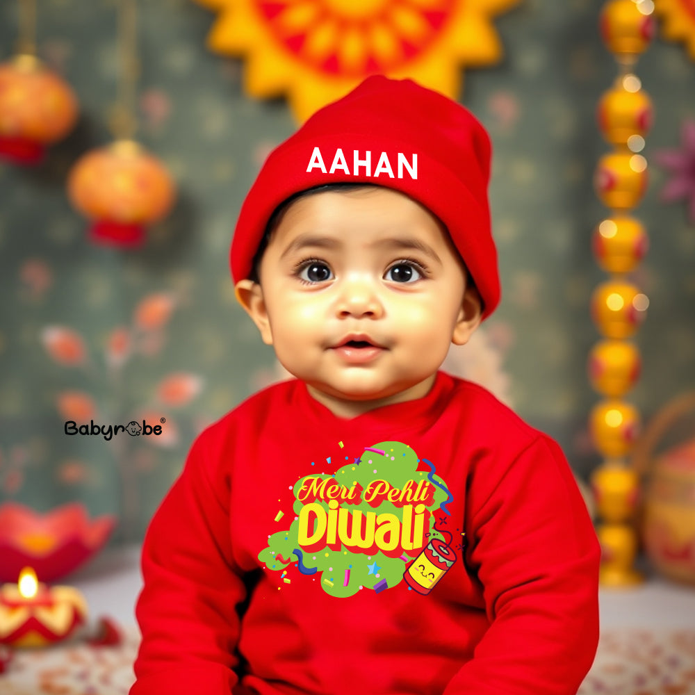 "Soft and comfortable baby jumpsuit Set with custom name."