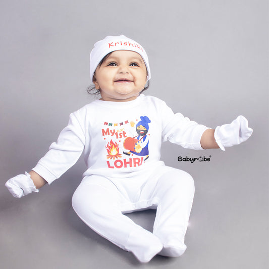 Customizable baby jumpsuit with fun illustrations and tailored fit"