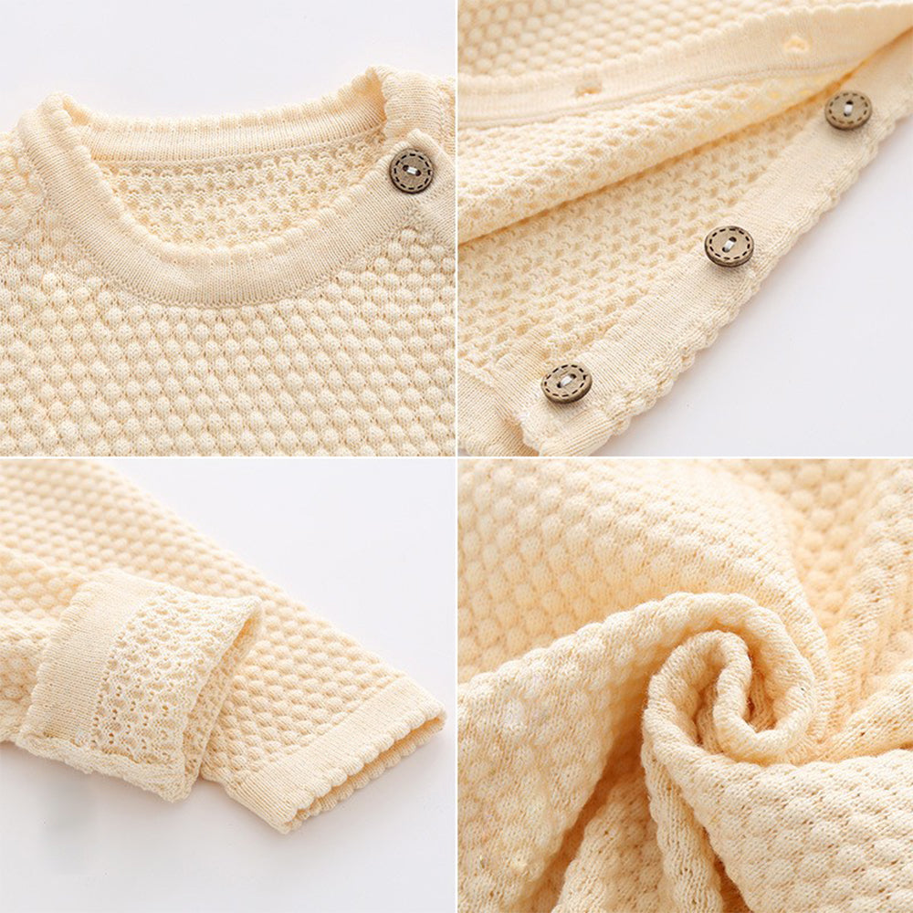 Ivory Waffle Knitted Co-Ord Set