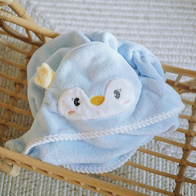 Duckie Blue Bathrobe (Customise Baby's Name)