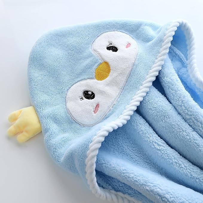 Duckie Blue Bathrobe (Customise Baby's Name)