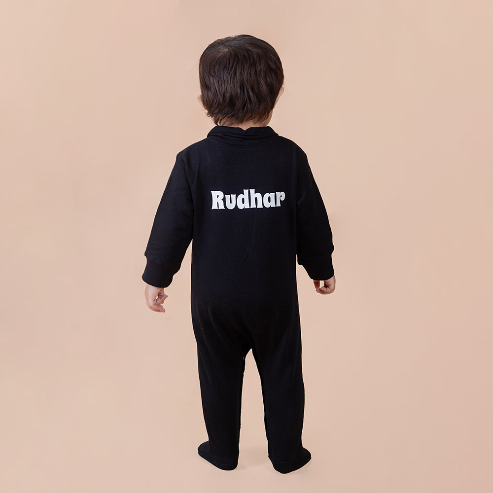 "Custom baby Jumpsuit  with name and  design Diwali ."