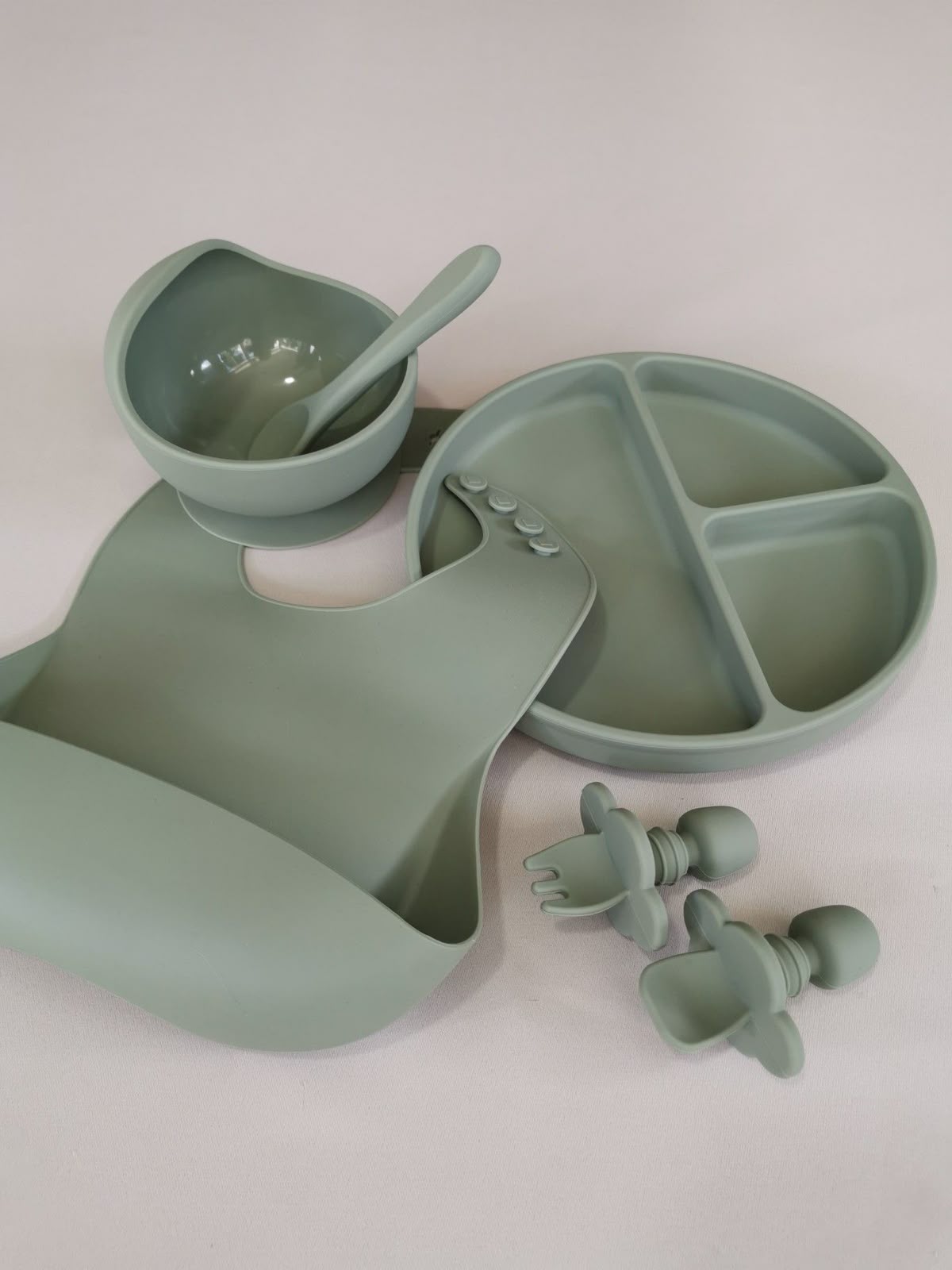 6 Pcs Silicone Baby Feeding Set