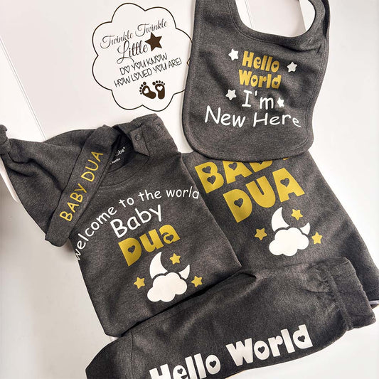 Custom Baby Outfit – Adorable, high-quality baby bodysuit with personalized text or design, ideal for special occasions.