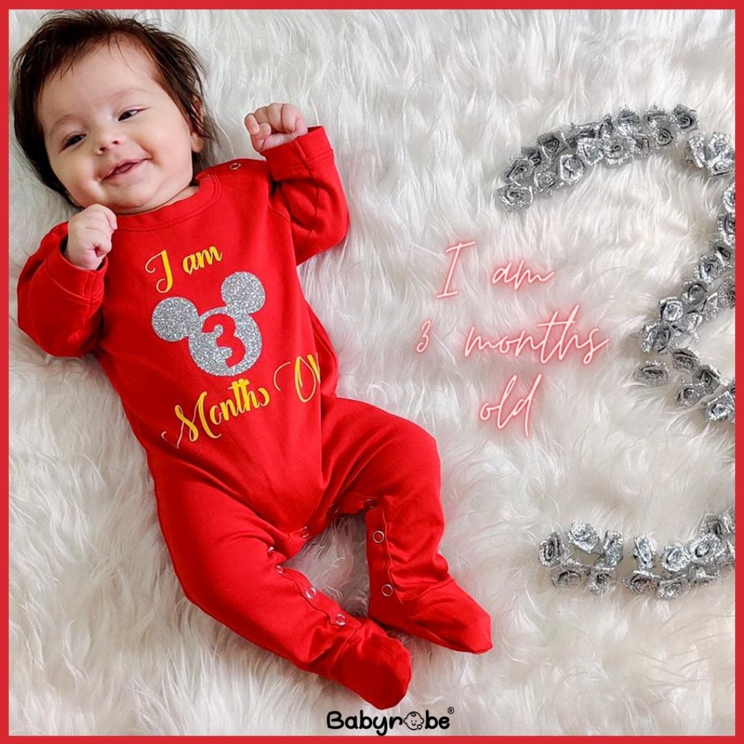 ""Milestone" Birthday onesie with "Personalized onesie for baby, perfect for 3 month Soft baby onesie the full jumpsuit , cotton fabric."
