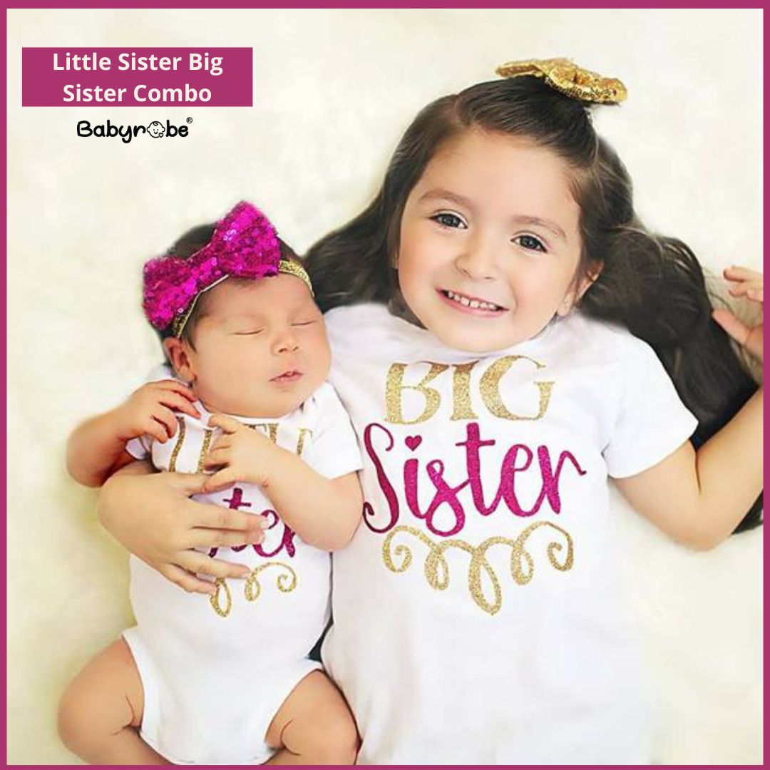 "Soft and comfortable baby onesie & T-Shirt set with custom name and design"