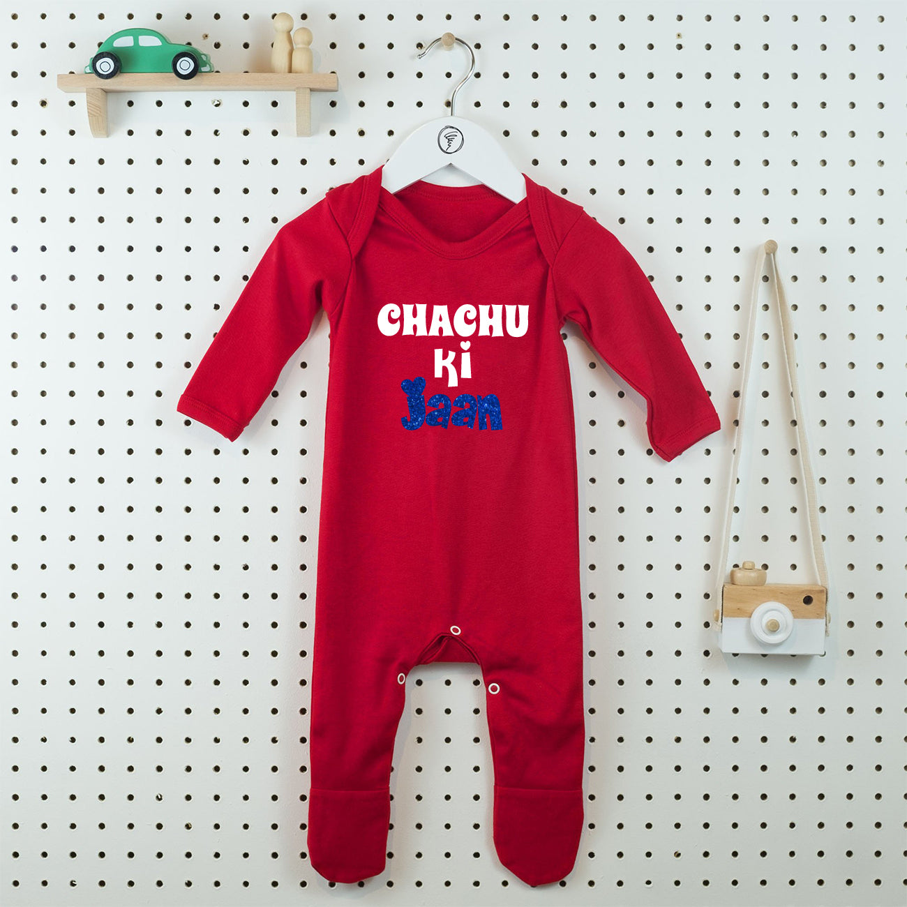 "Soft and comfortable baby jumpsuit with custom name and design"