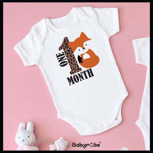 Milestone Bodysuit for Baby Pictures "Personalized baby onesie featuring a cute unique design and  fabric"