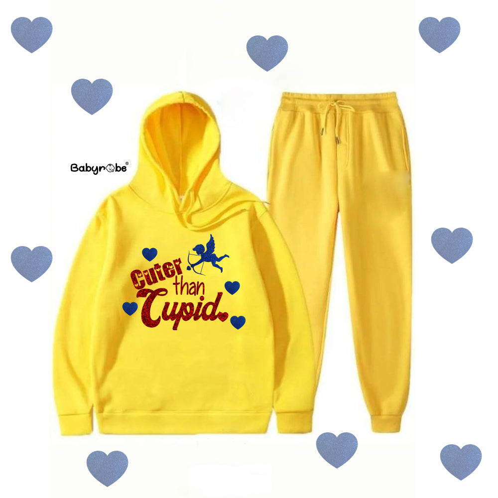 "Personalized Hoodie+Trackpants Woolen Set for baby, perfect for Mother's Day."