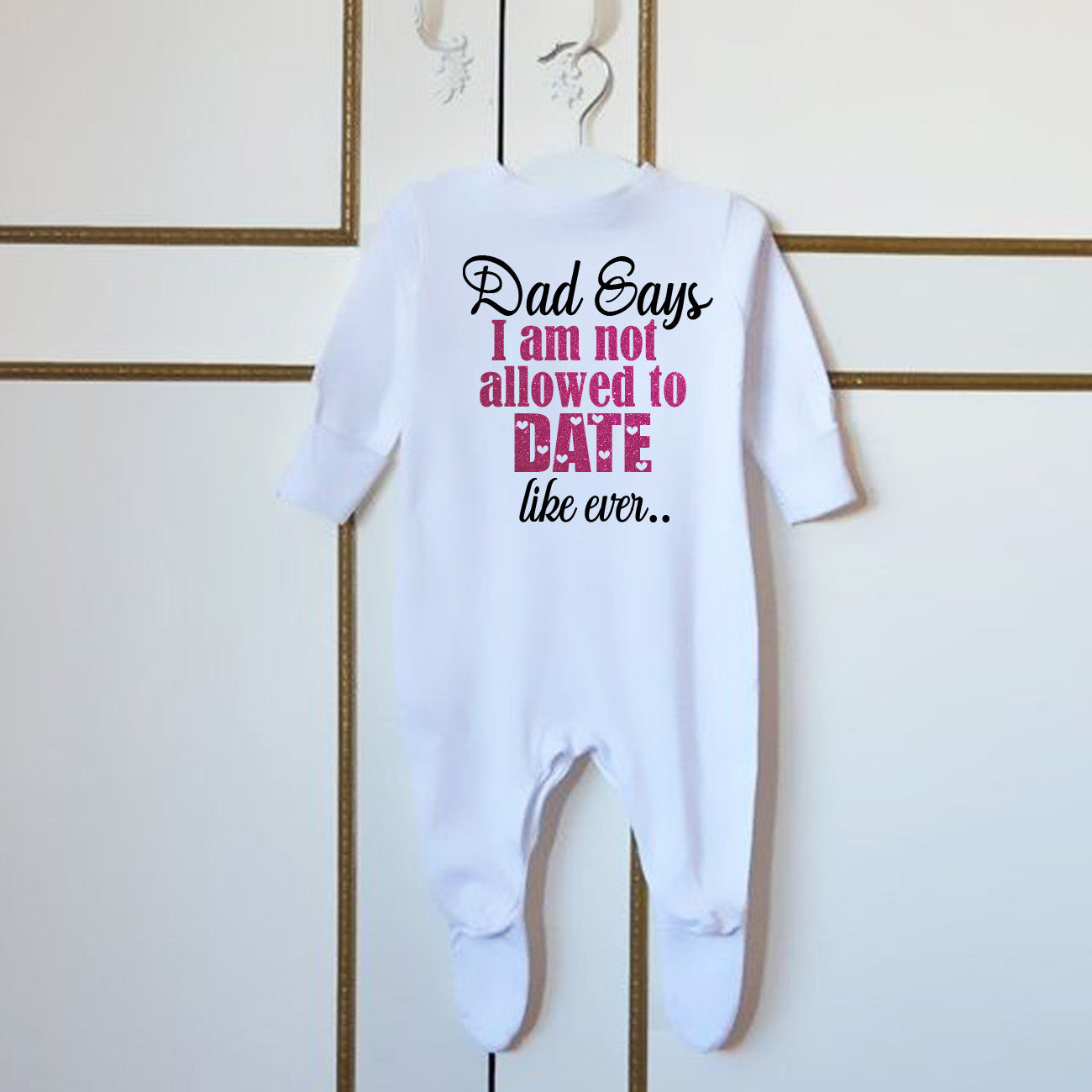 "baby jumpsuits with personalized names."
