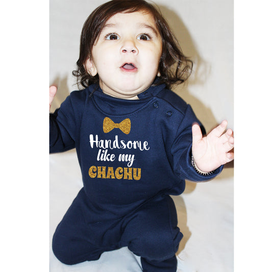 Handsome like my Chachu (3-6 months Woollen Jumpsuit)