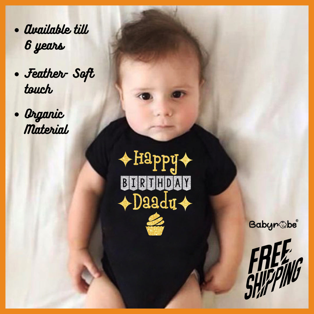 "Personalized baby onesie featuring a unique design and breathable fabric."