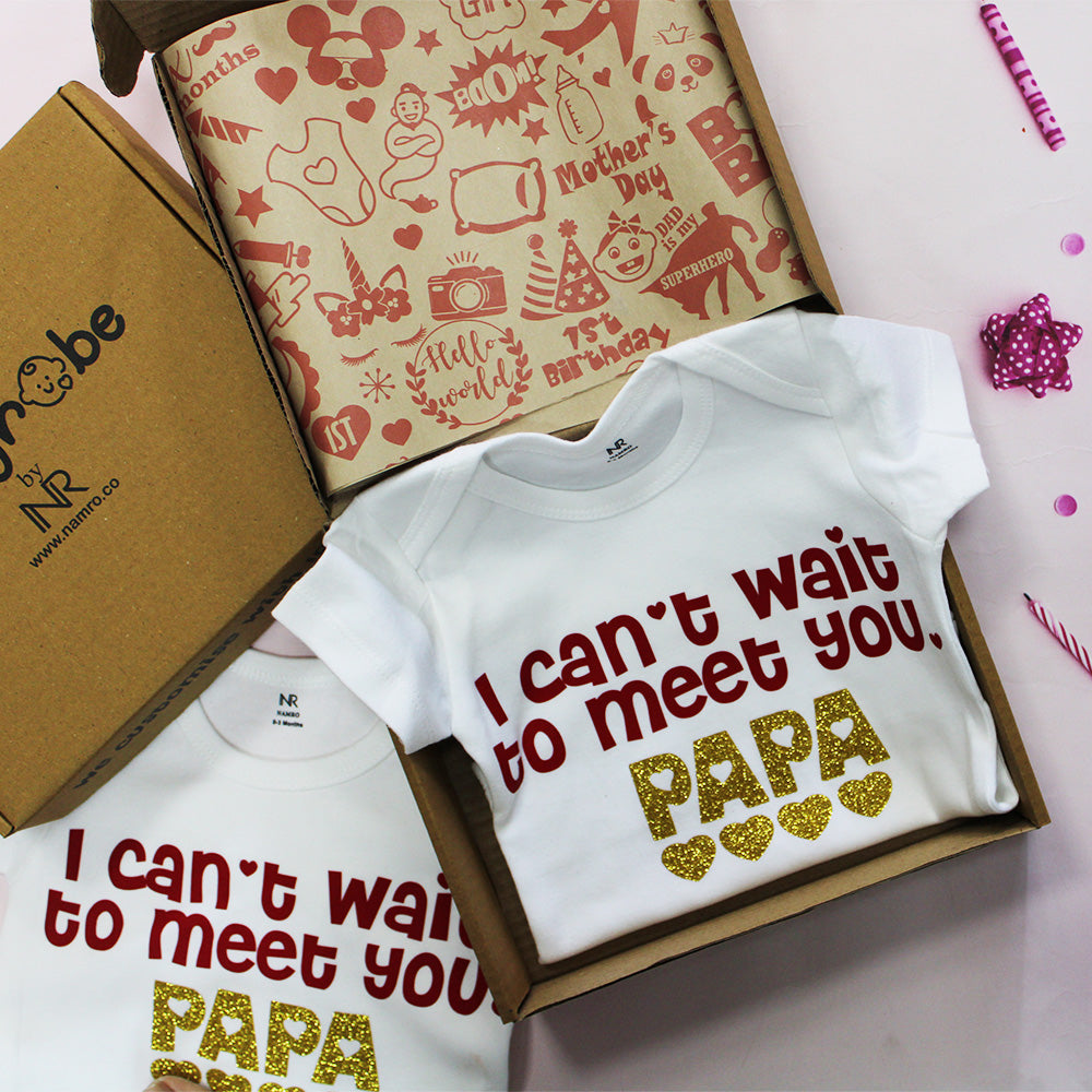 Cute and humorous onesie featuring playful phrases, perfect for baby announcements or gifts.