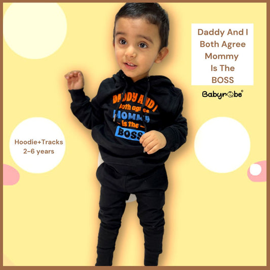 Mommy Boss (Hoodie+Trackpants Woolen Set)