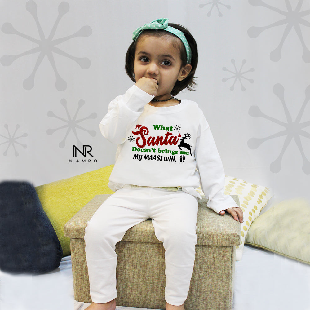 "maasi loves, maasi related ,Baby t-shirt and pyjama set with print, Baby outfite "