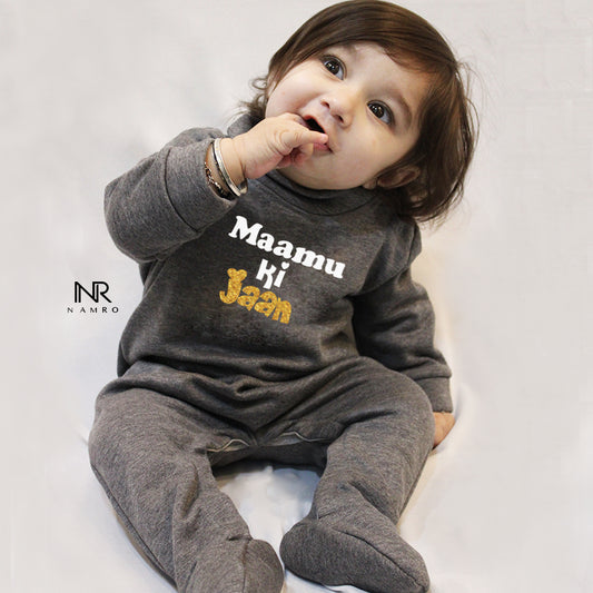 Maamu Ki Jaan (0-3 months Woollen Jumpsuit)