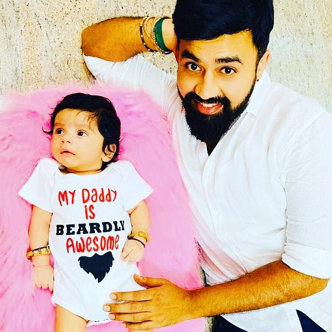 "Personalized onesie for baby, perfect for Father's Day."