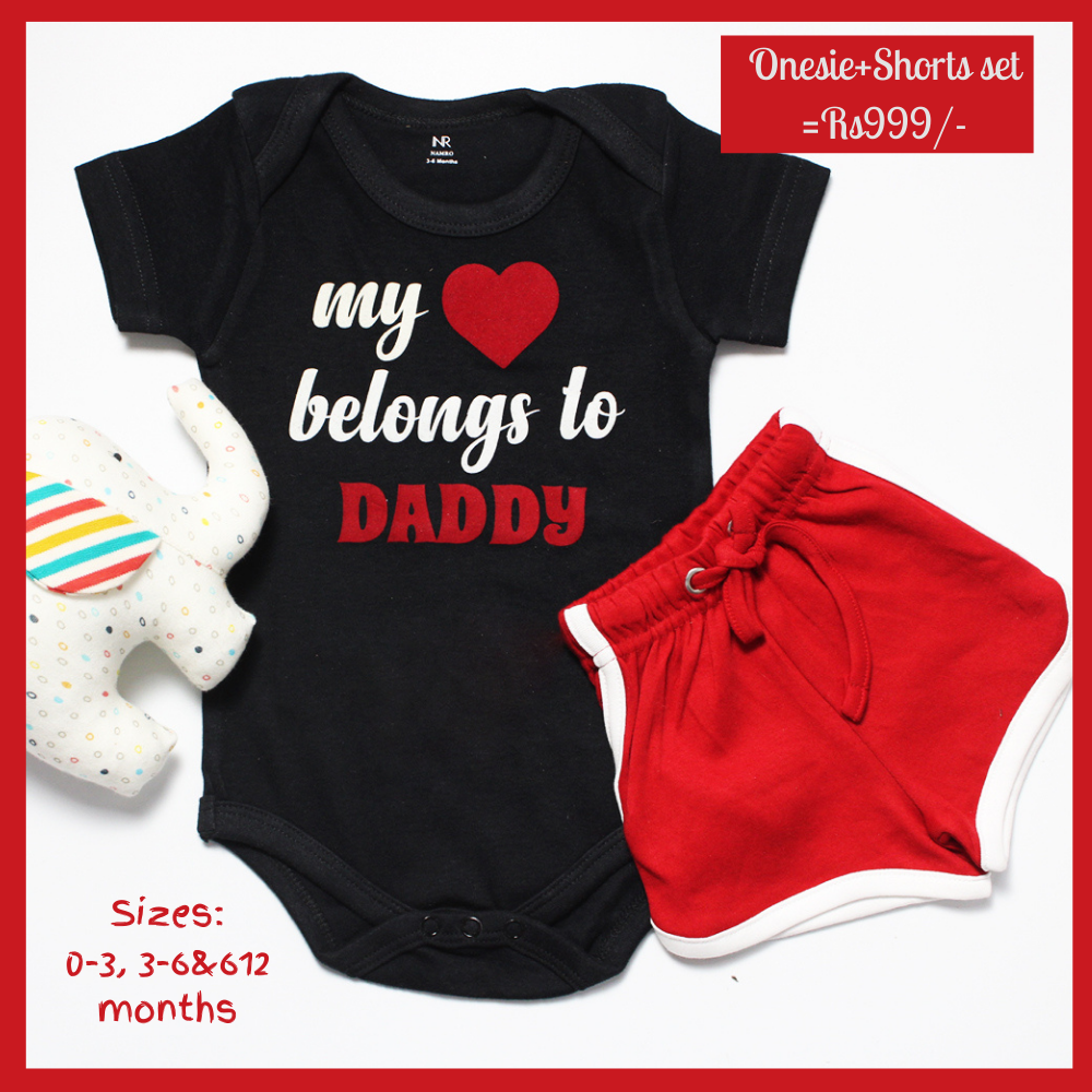 "cotton onesie & Shorts set making it the perfect gift for a new Baby."