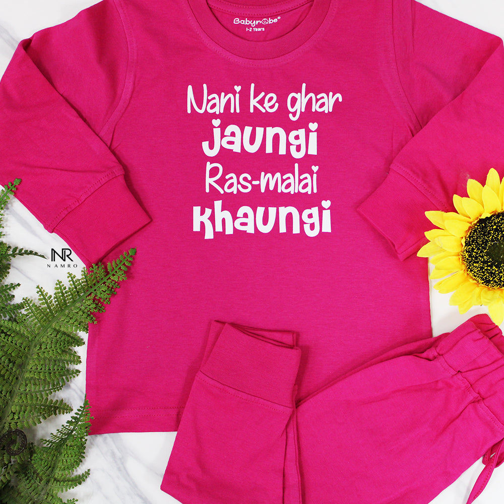 "Cute babyT-Shirt & Pajama set with a custom graphic and soft cotton fabric."