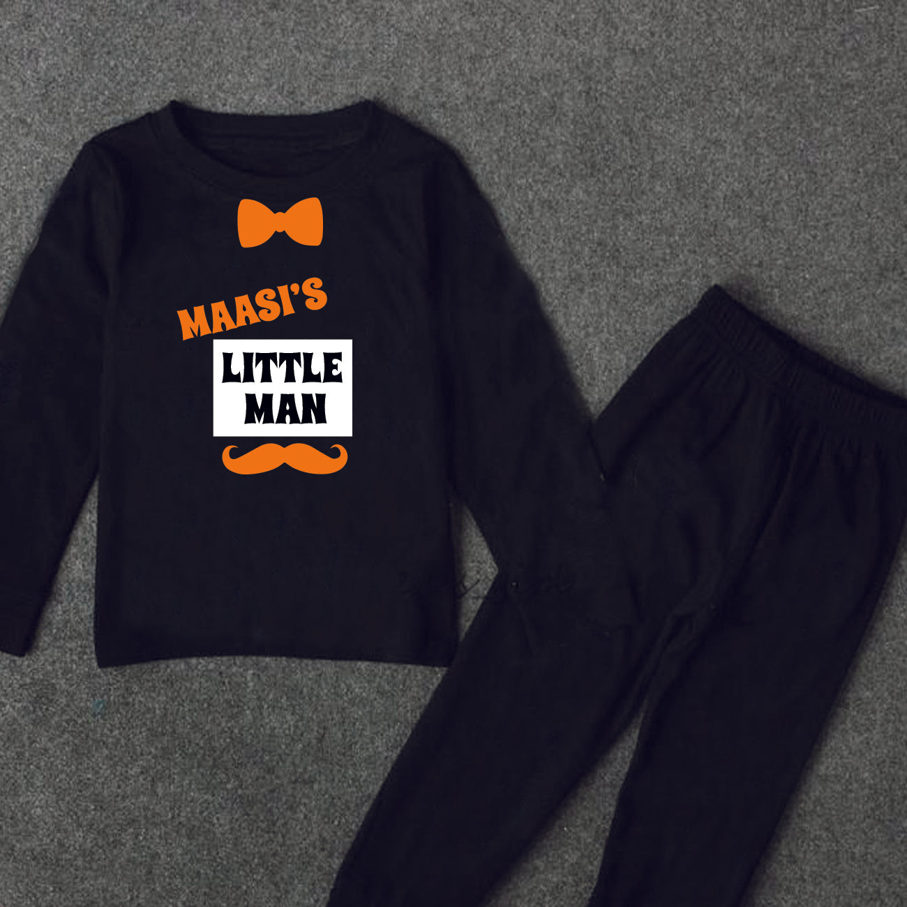 "Custom baby T-Shirt & Pajama set featuring a fun print and personalized text."Baby  t-shirt pajama set  for boys/girls