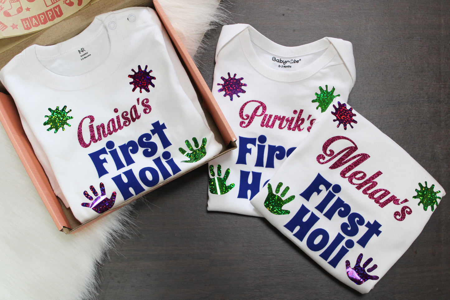 Baby's FIRST HOLI (Custom Name)
