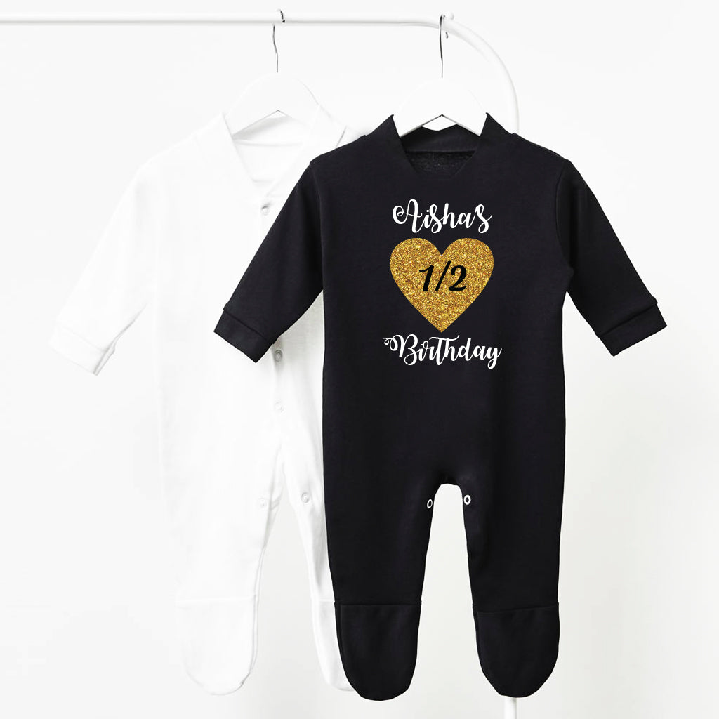 "Soft and comfortable baby jumpsuit, with custom name and design, unique artwork and cozy fit"