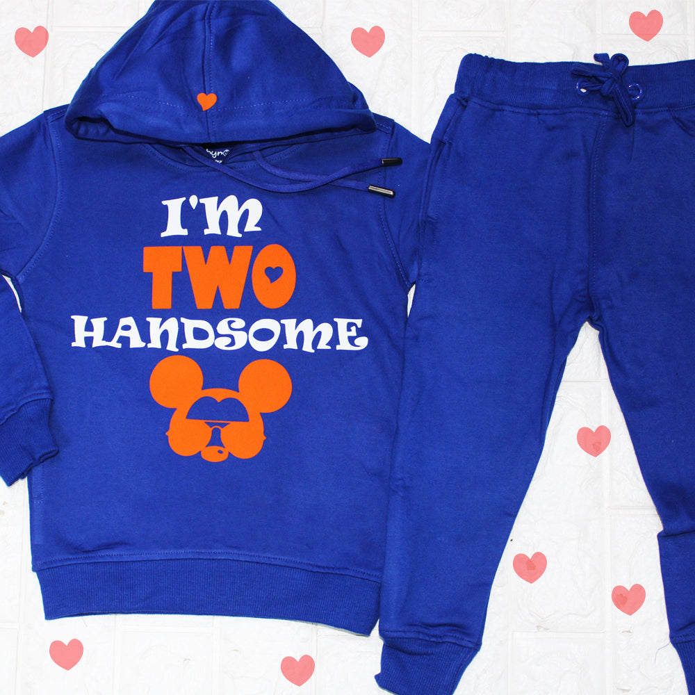 I'm Two Handsome (Hoodie+Trackpants Woolen Set)