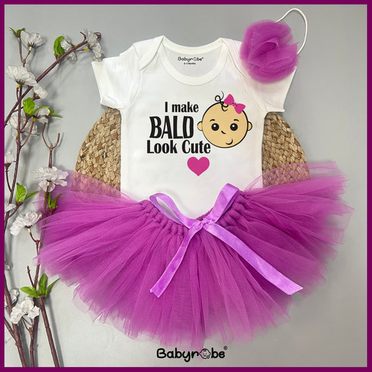I Make Bald Look Cute (Onesie+Tutu Skirt)