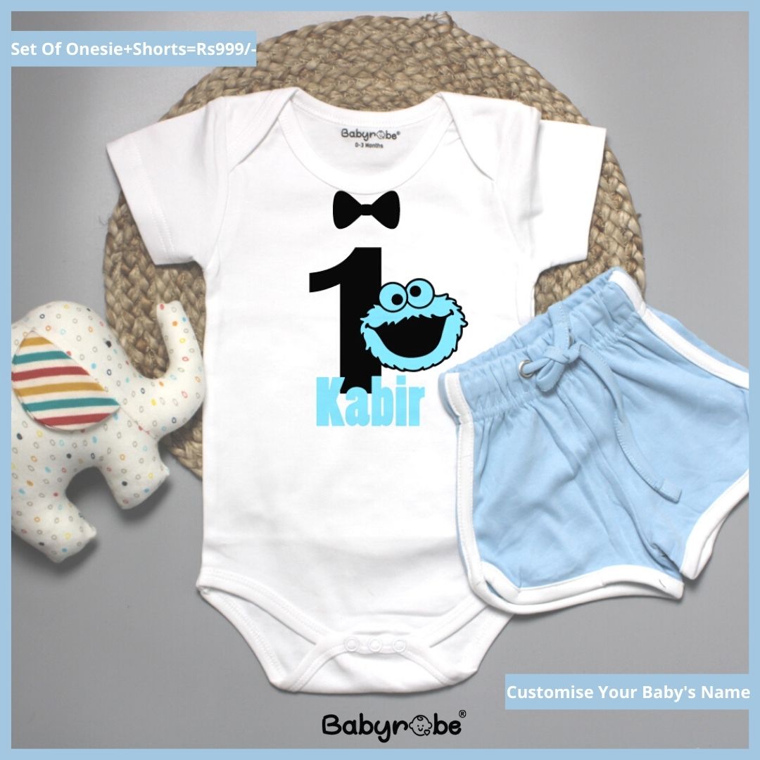 Personalized baby onesie featuring a unique design and breathable fabric"romper + short set ,"Personalized baby onesie featuring a unique design and breathable fabric"