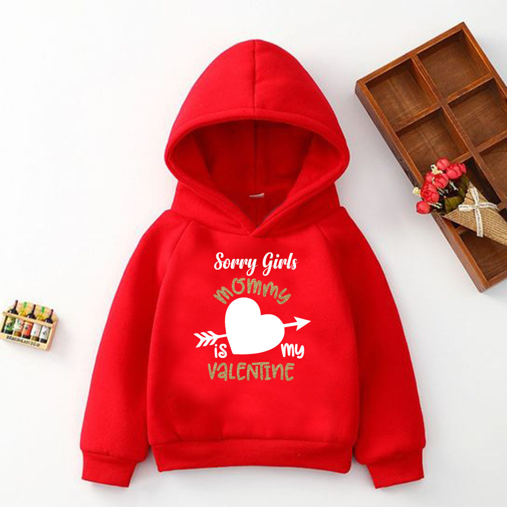 "Customizable valentine Day baby Hoodie+Trackpants Woolen Set with name."