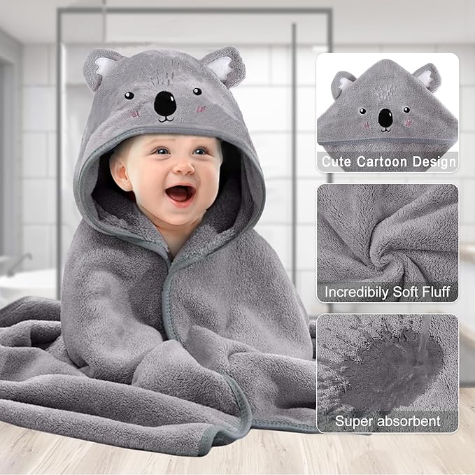 Elephant Hooded Towel (Customise Baby's Name)