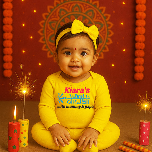 Custom Name First Diwali With Mummy & Papa