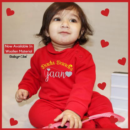 "Soft, cozy warmful weellon jumpsuit customized with your baby’s name."