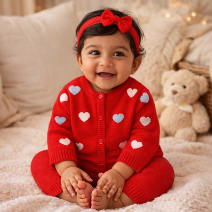 Heart Beat Red Co-Ord Set