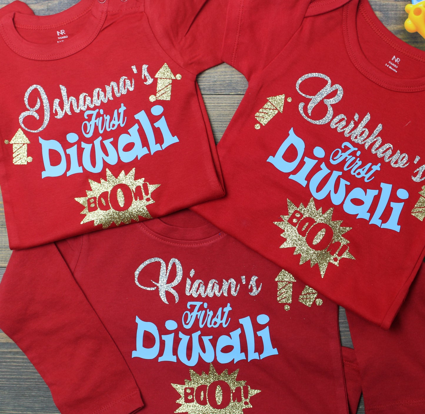 Custom Name First Diwali Boom