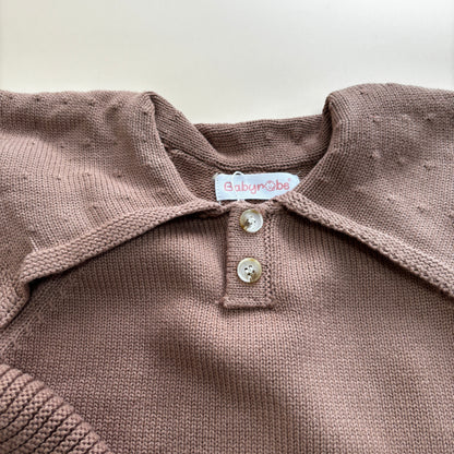 Dark Apricot Collar Jumpsuit+Cap Co-Ord Set