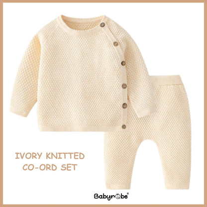 Ivory Waffle Knitted Co-Ord Set