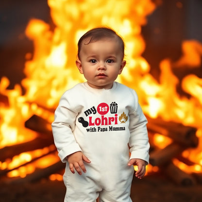 "Baby's 1st Lohri Jumpsuit
Customised Baby Jumpsuit
First Lohri Outfit
Personalized Baby Clothing
Baby Lohri Celebration
Baby's First Festival Outfit
Lohri Themed Baby Clothes
Baby Lohri Dress
Custom Baby Apparel
Festive Baby Jumpsuit."