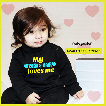 
"Cute baby Jummpsui with a custom graphic and soft warmful fabric."