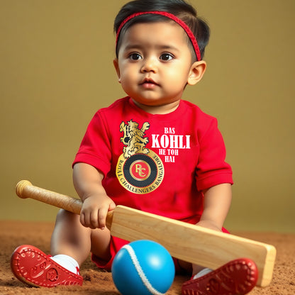 "Custom baby onesie with name and IPL design."