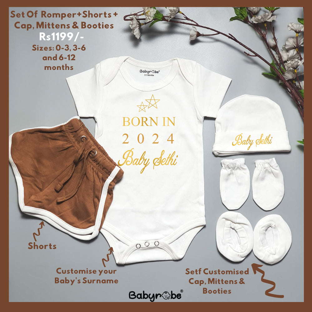 Born In 2024 Onesie Set