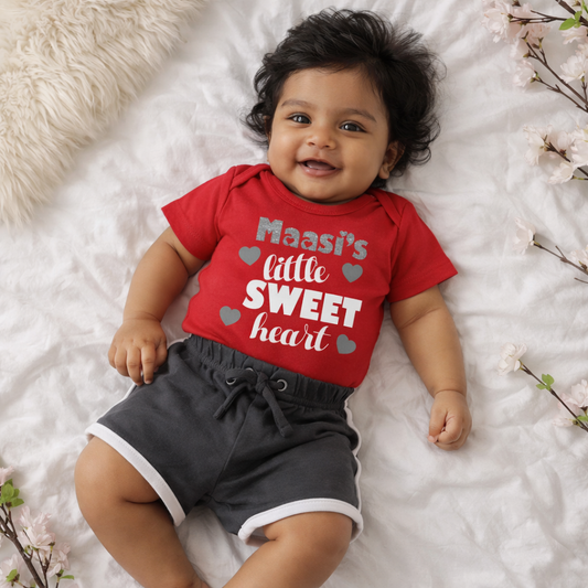 Maasi's little Sweetheart (Onesie+Shorts)