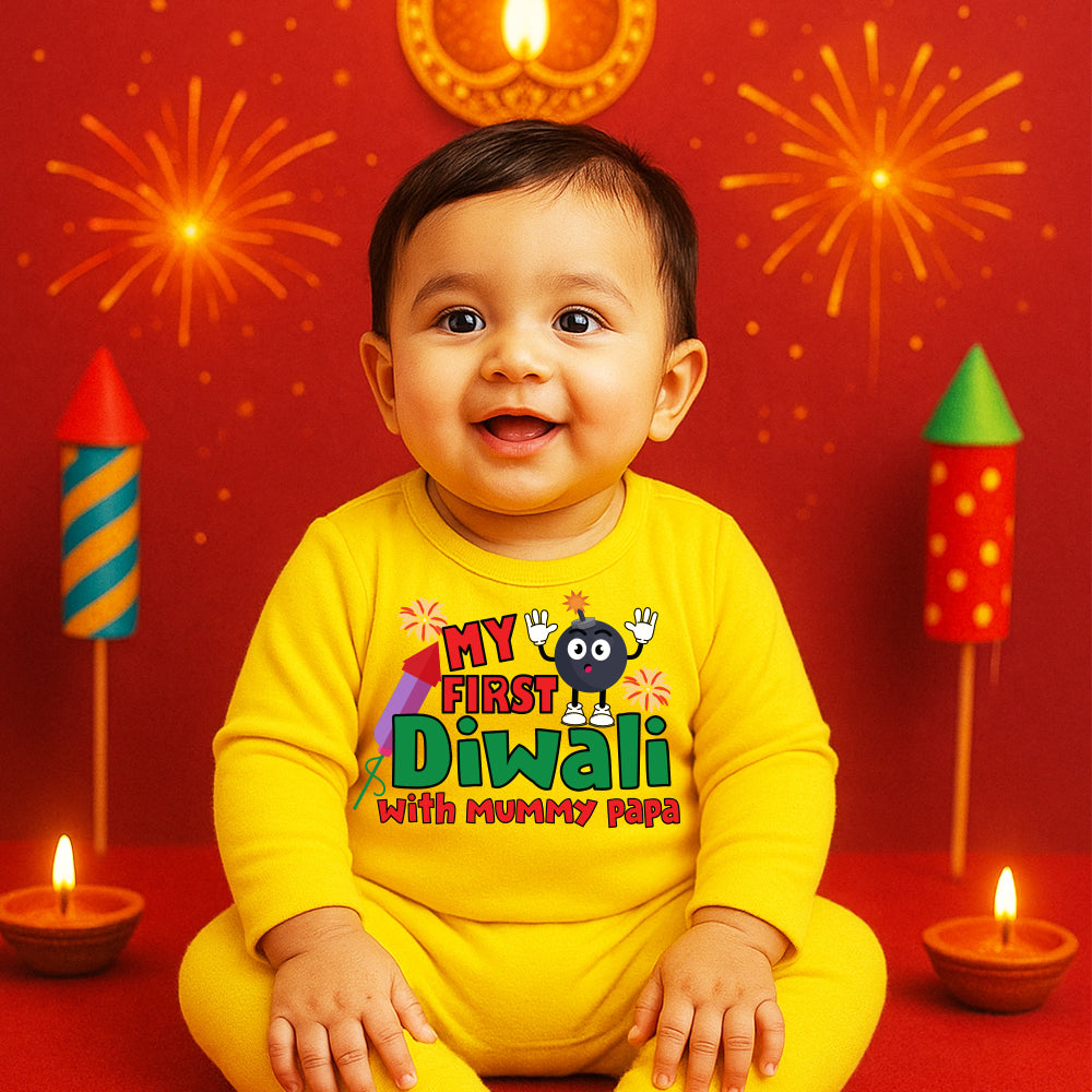 My First Diwali With Mummy Papa